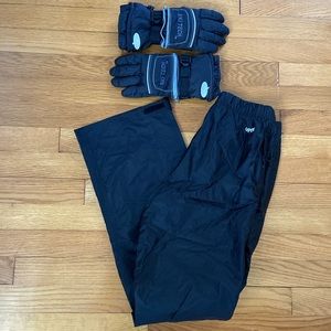 Bundle of Koppen Track/Lightweight Ski Pants and Ski Teck Gloves